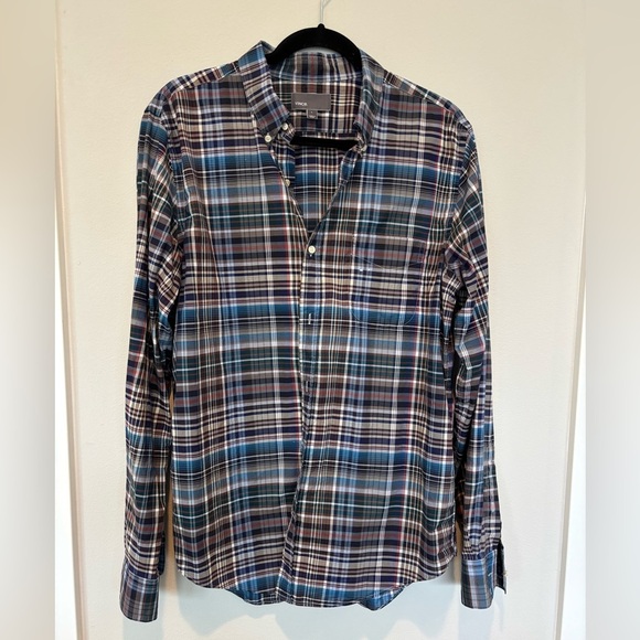 Vince Men's Multicolor Plaid Button Down Shirt - Picture 1 of 6
